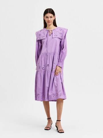 Robe 'VANESSA' SELECTED FEMME en violet : devant