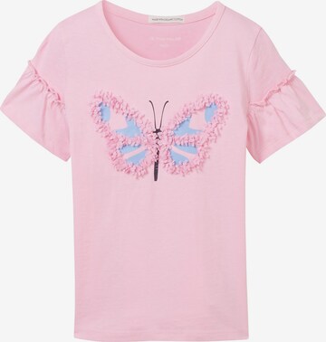 T-Shirt TOM TAILOR en rose : devant