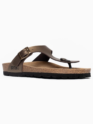 Bayton T-Bar Sandals 'Mercure' in Brown
