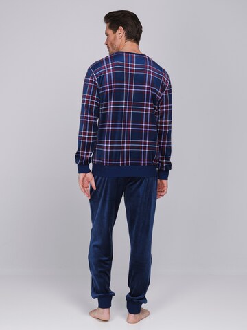 Pastunette Pyjama lang 'Northern Checks' in Blauw
