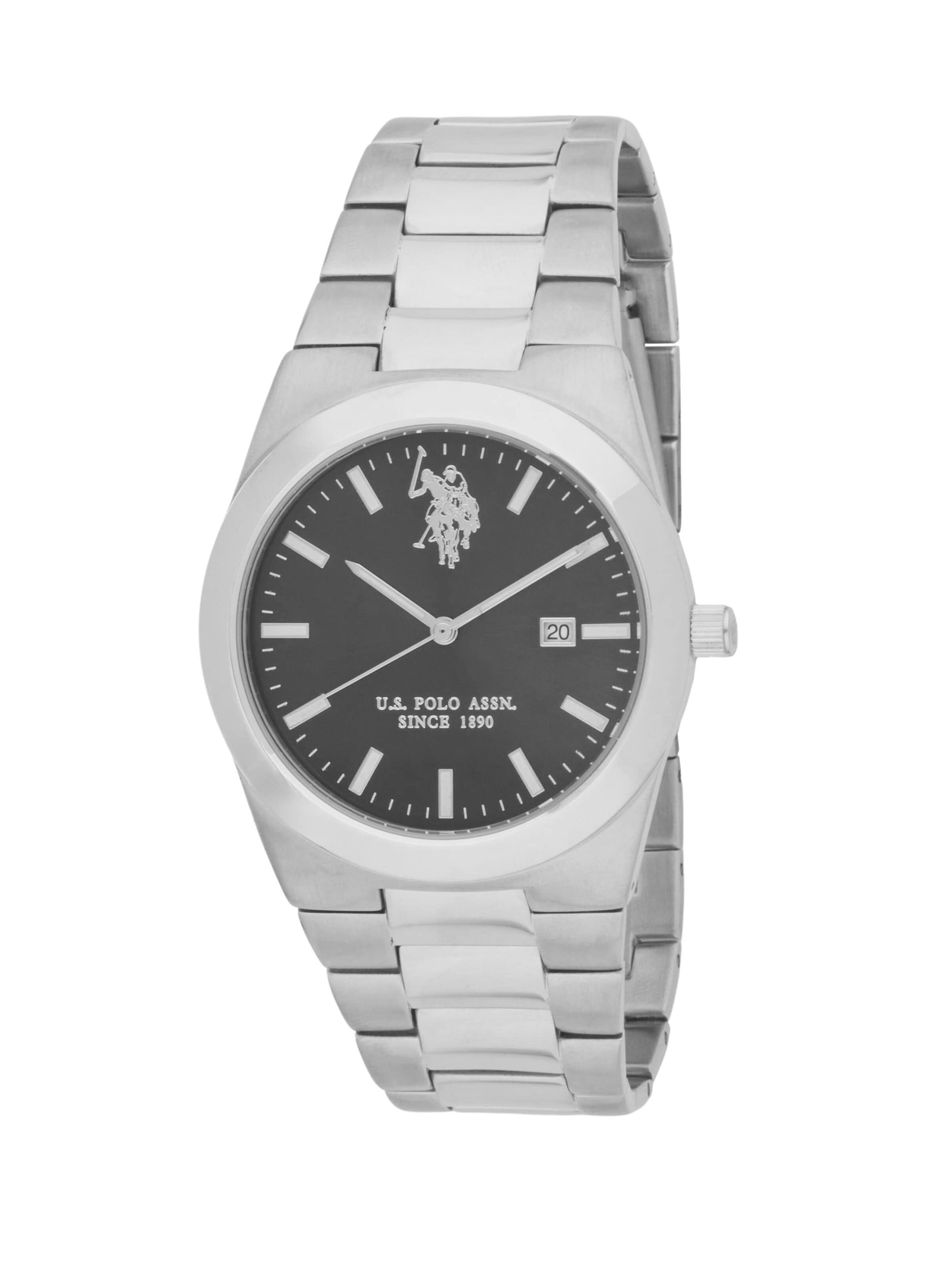 U.S. POLO ASSN. - Reloj analógico 'George' en gris: frente