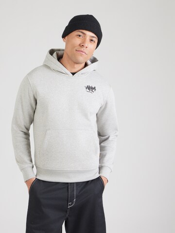 ALPHA INDUSTRIES Tréning póló 'Signature' - szürke: elől