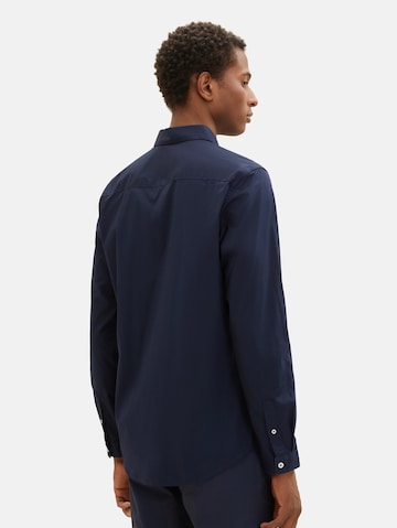 Coupe regular Chemise TOM TAILOR en bleu