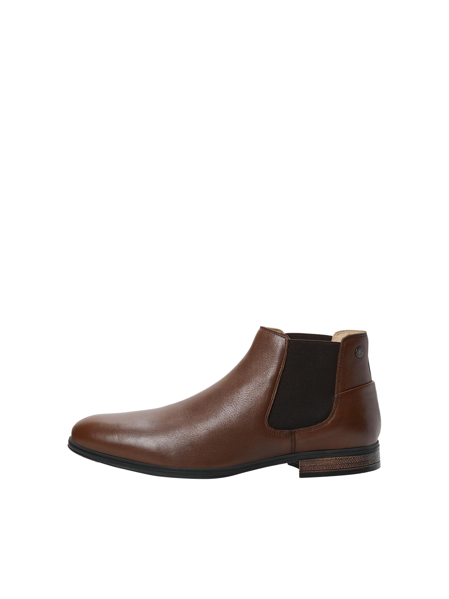 JACK & JONES Boots chelsea Frank in Ocra, Marrone Scuro 