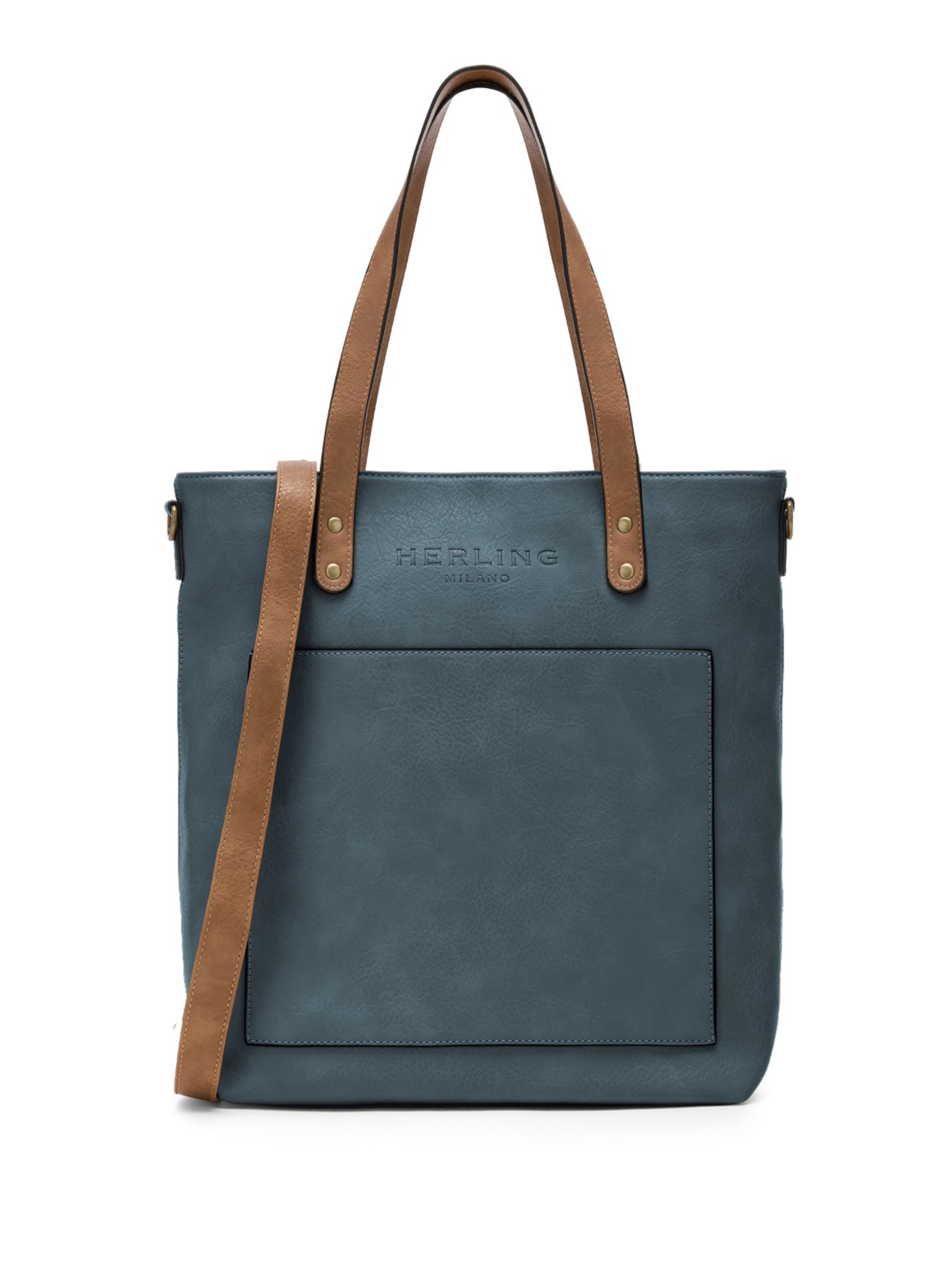 Herling Shopper 'Poussin' in Blue: front