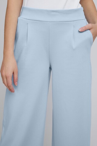 ICHI Wide leg Pleat-front trousers 'Kate' in Blue