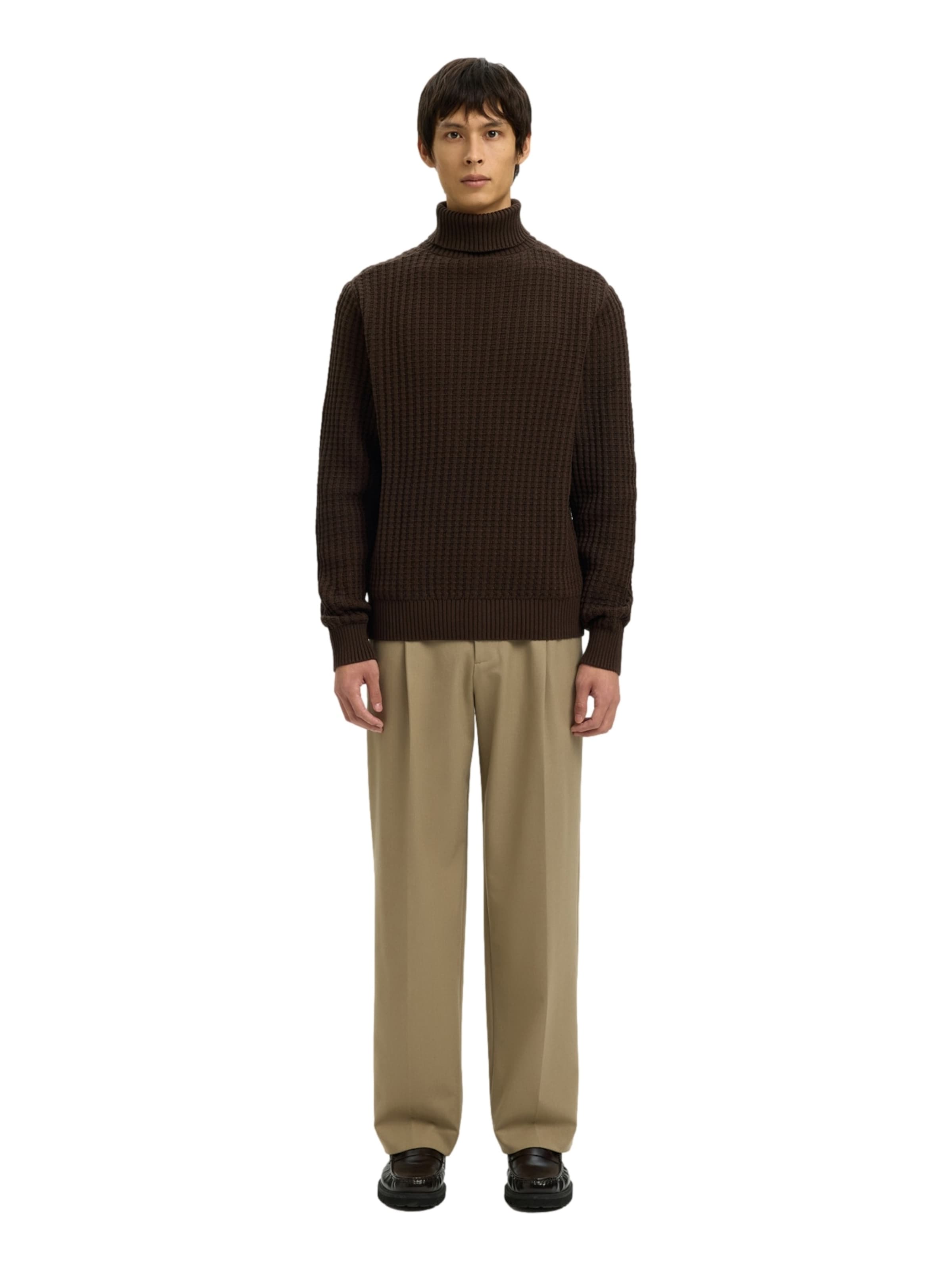 Pull-over 'SLHTom' SELECTED en marron