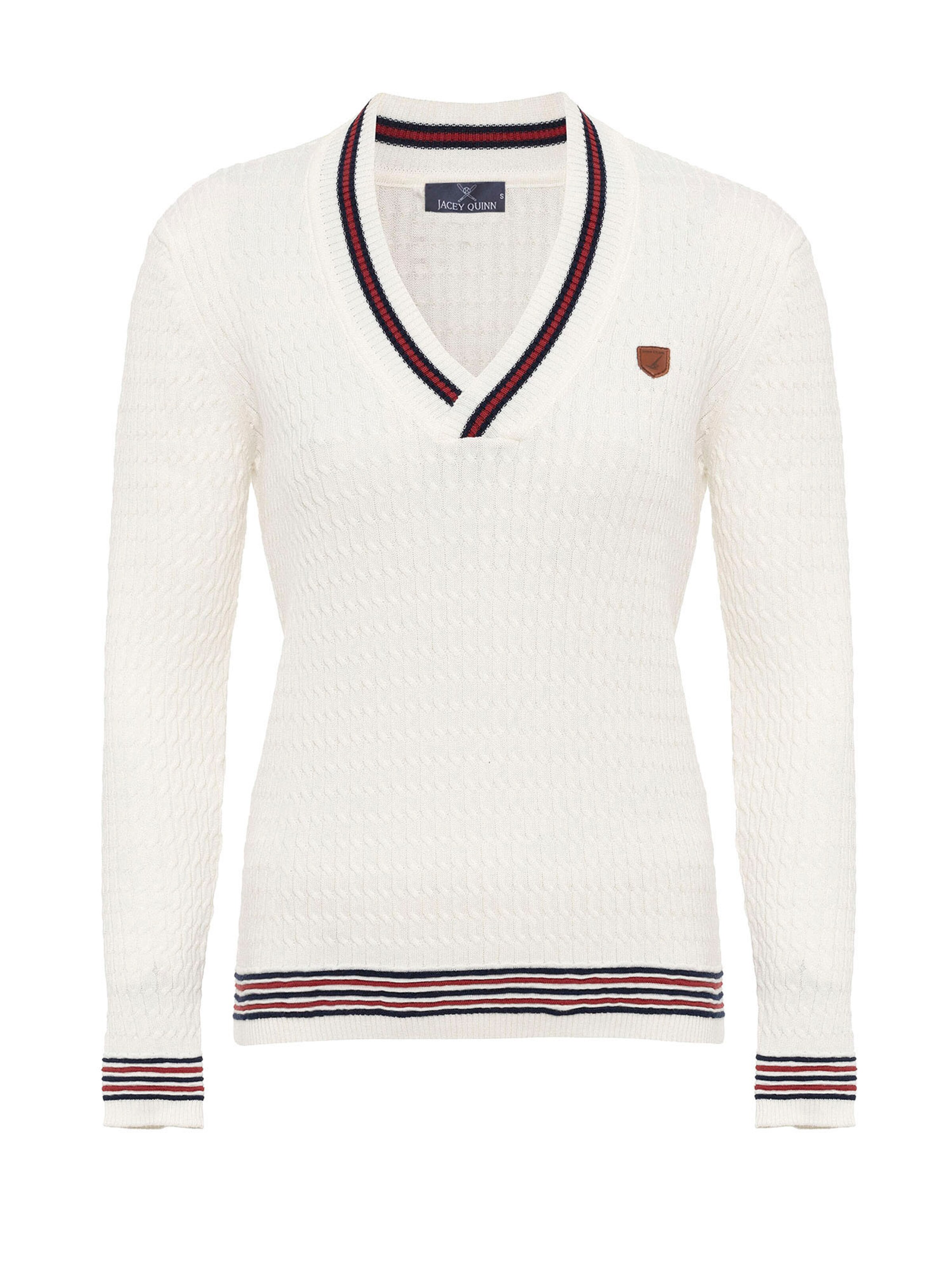 Jacey Quinn - Pullover em branco: frente