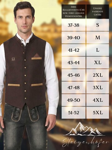 Steigenhöfer Traditional Vest 'Gustav' in Brown