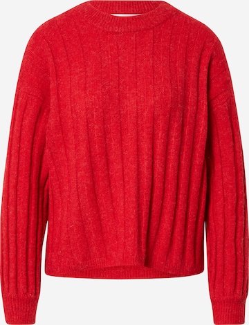 Pull-over Warehouse en rouge : devant