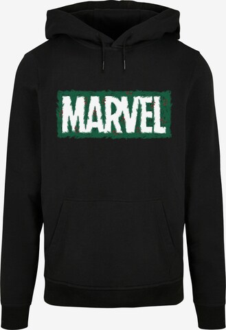 ABSOLUTE CULT Sweatshirt 'Marvel - Holly Logo' in Zwart: voorkant