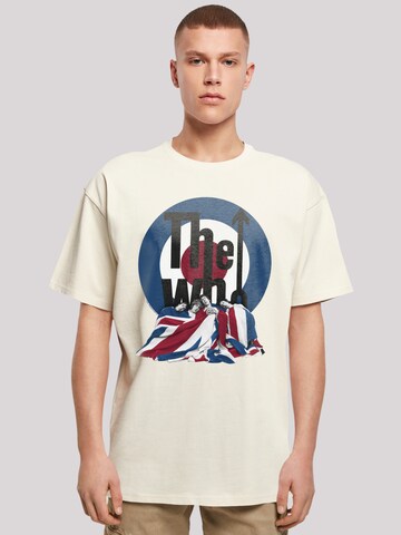 T-Shirt 'The Who Flag Blanket' F4NT4STIC en beige : devant
