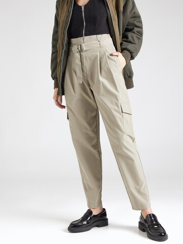 VERO MODA Regular Bandplooibroek 'AMY' in Beige: voorkant