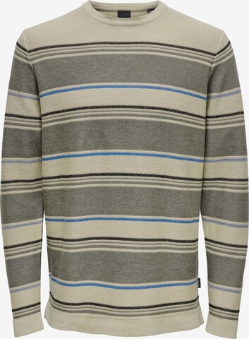 Only & Sons Pullover 'Pyton' in Beige: predná strana