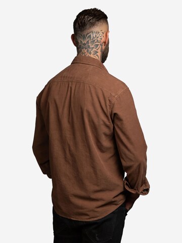 Checker Regular fit Overhemd ' Dynasty Cord ' in Blauw