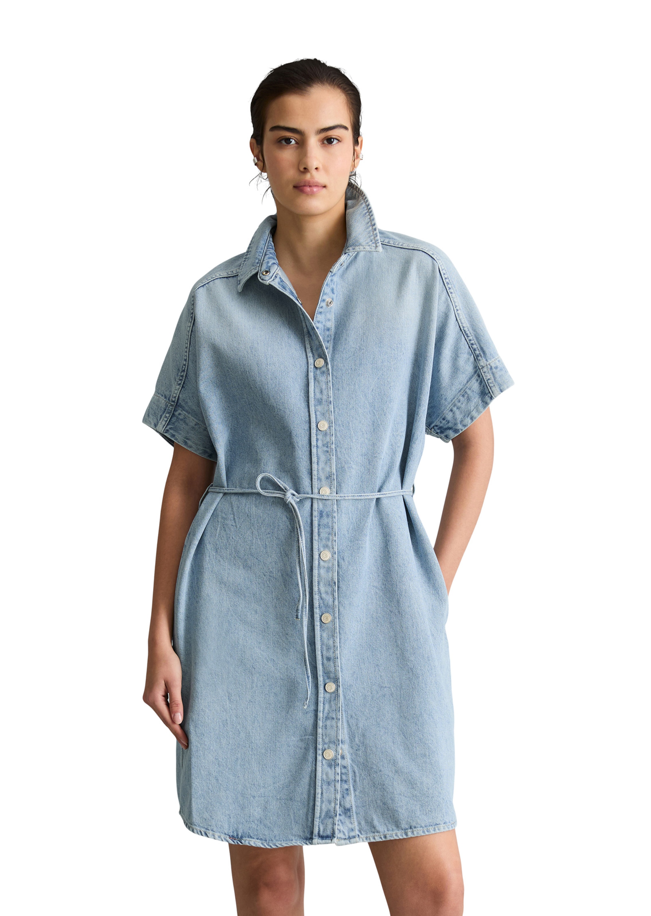 Marc O'Polo DENIM Blousejurk in Blauw: voorkant