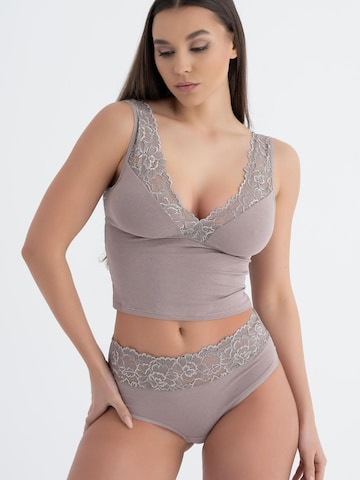 Evoni Bustier Wäsche-Sets 'mit Spitze'‌‌‌‌ in Braun