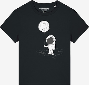 T-shirt 'Kleiner Astronaut' Watapparel en noir : devant