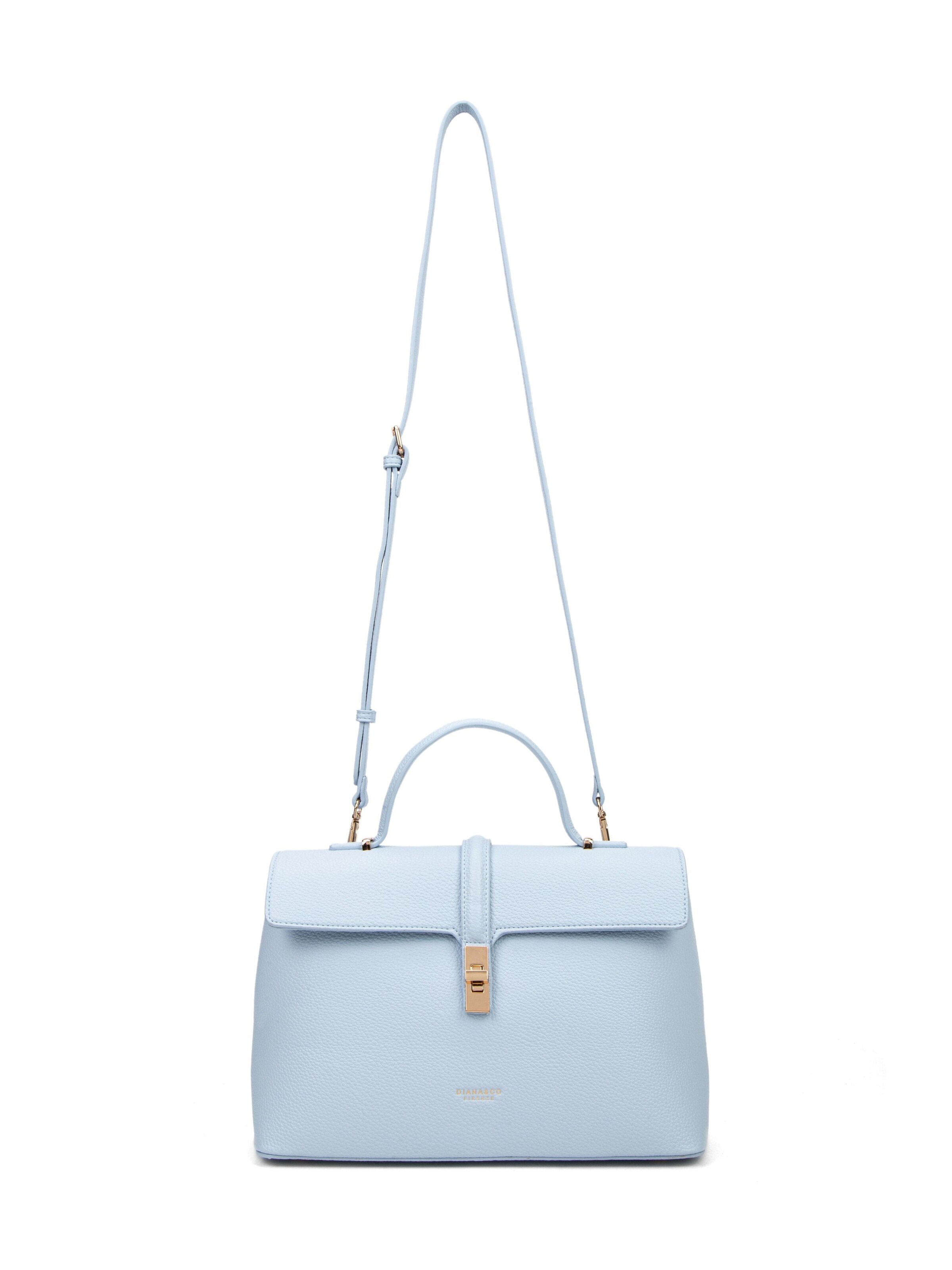 Borsa a mano 'Borsa a Mano Donna Pelle Vegana PU con Girello e Tracolla Rimovibile' di Diana&Co. in blu