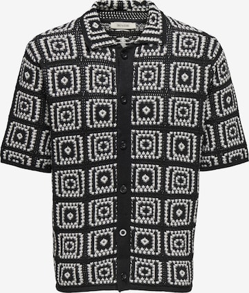 Chemise 'Bart' Only & Sons en noir : devant