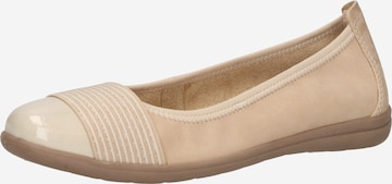 JANA Ballerina in Beige: voorkant