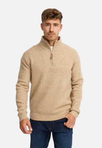 INDICODE JEANS Trui 'INPeace' in Beige: voorkant