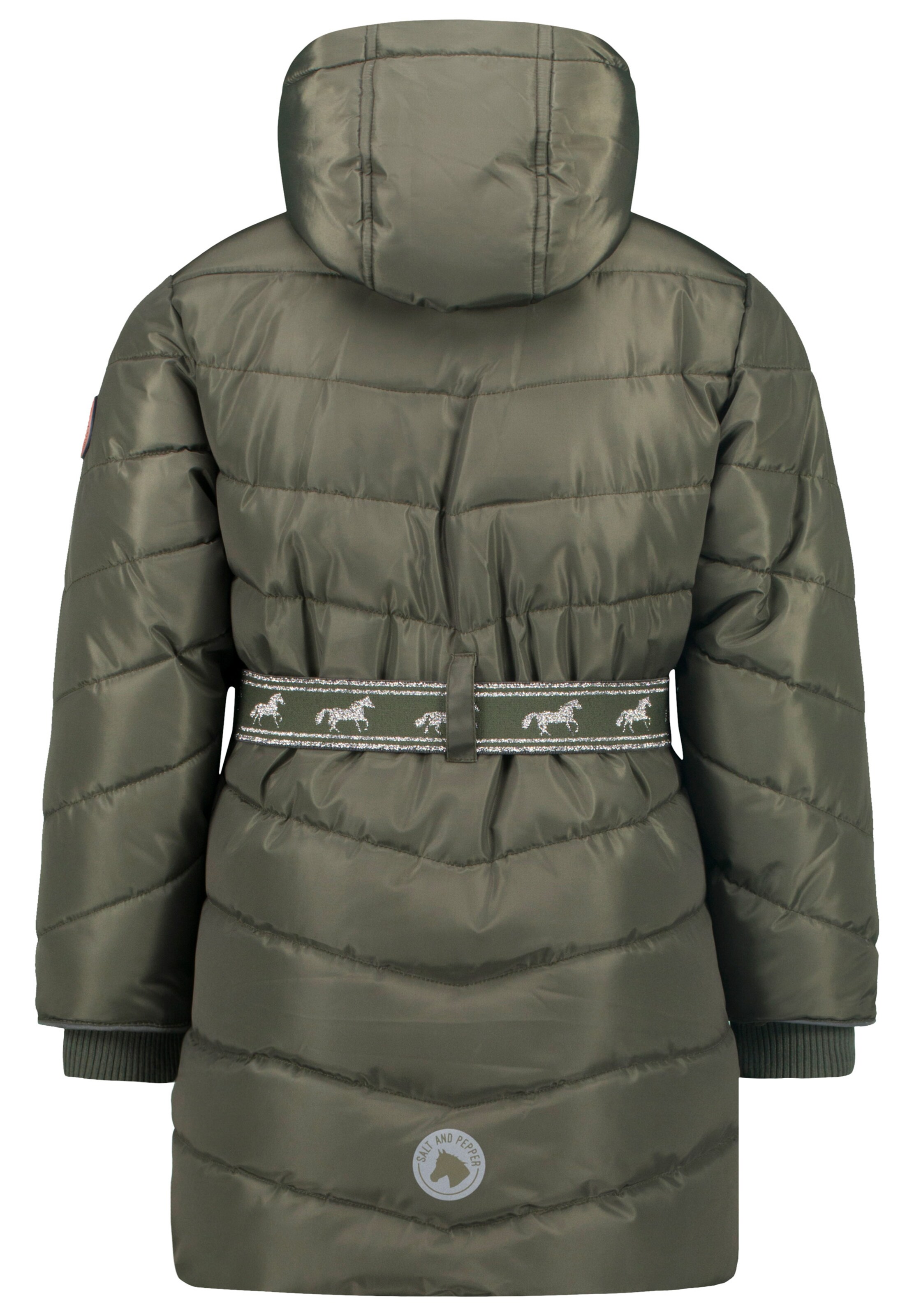 SALT AND PEPPER Coat in Green