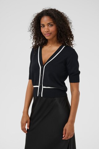 Kaffe Strickjacke 'Mally' in Schwarz: Vorderseite