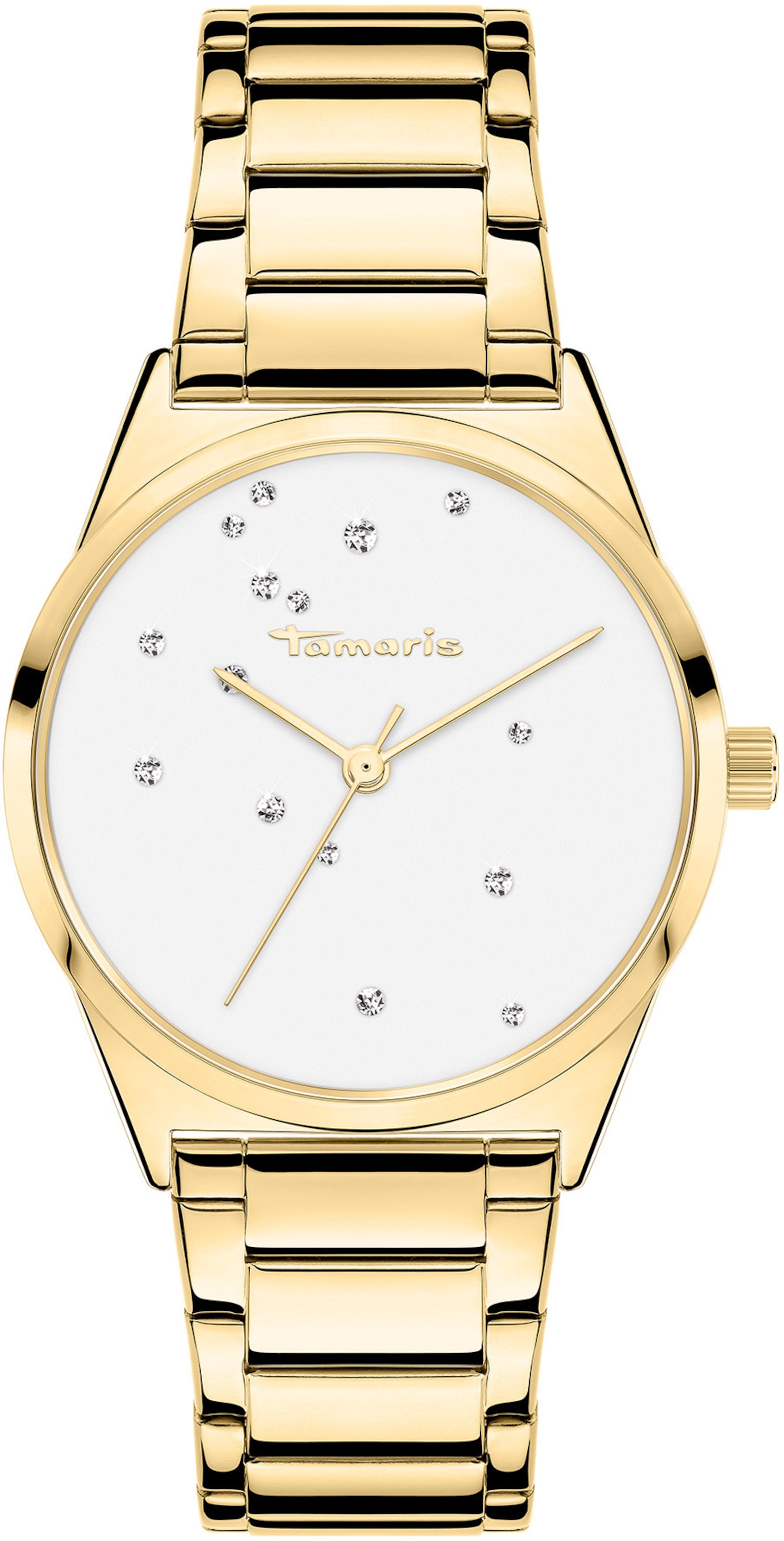 Tamaris Analoguhr in Gold: Vorderseite