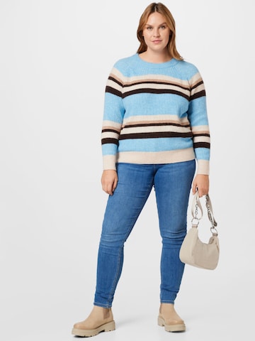 Selected Femme Curve Pullover 'STINE' in Blau