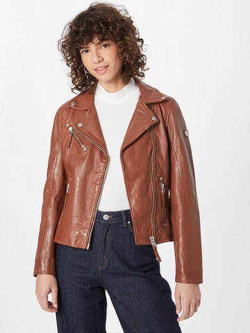 Gipsy Between-season jacket 'Perfecto' in Brown: front