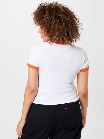T-shirt 'PL Graphic Mini Ringer' Levi's® Plus en blanc