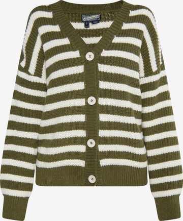 DreiMaster Vintage Knit cardigan in Green: front