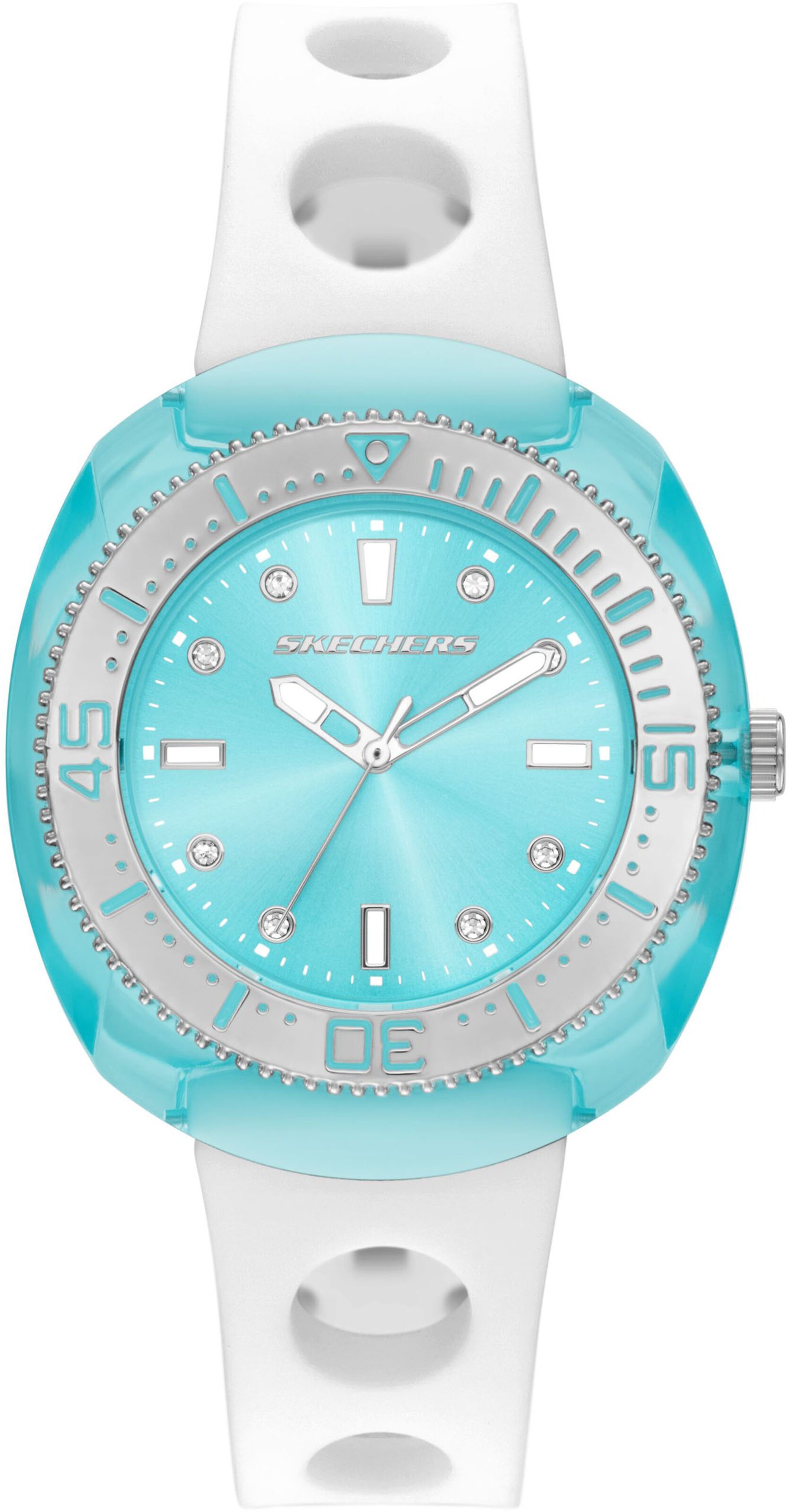 SKECHERS Analog Watch in White: front