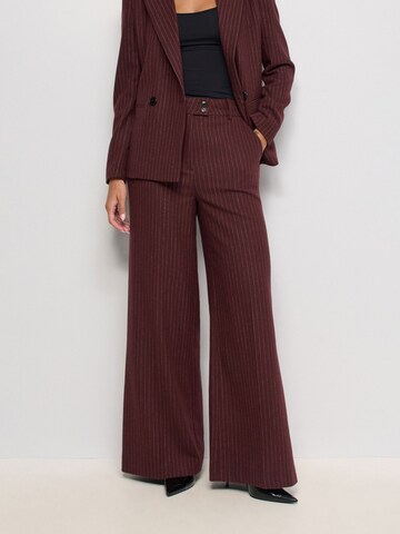 Salsa Jeans Wide leg Pantalon in Rood: voorkant