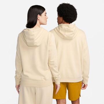 Nike Sportswear Zip-Up Hoodie 'Club Fleece' in Beige