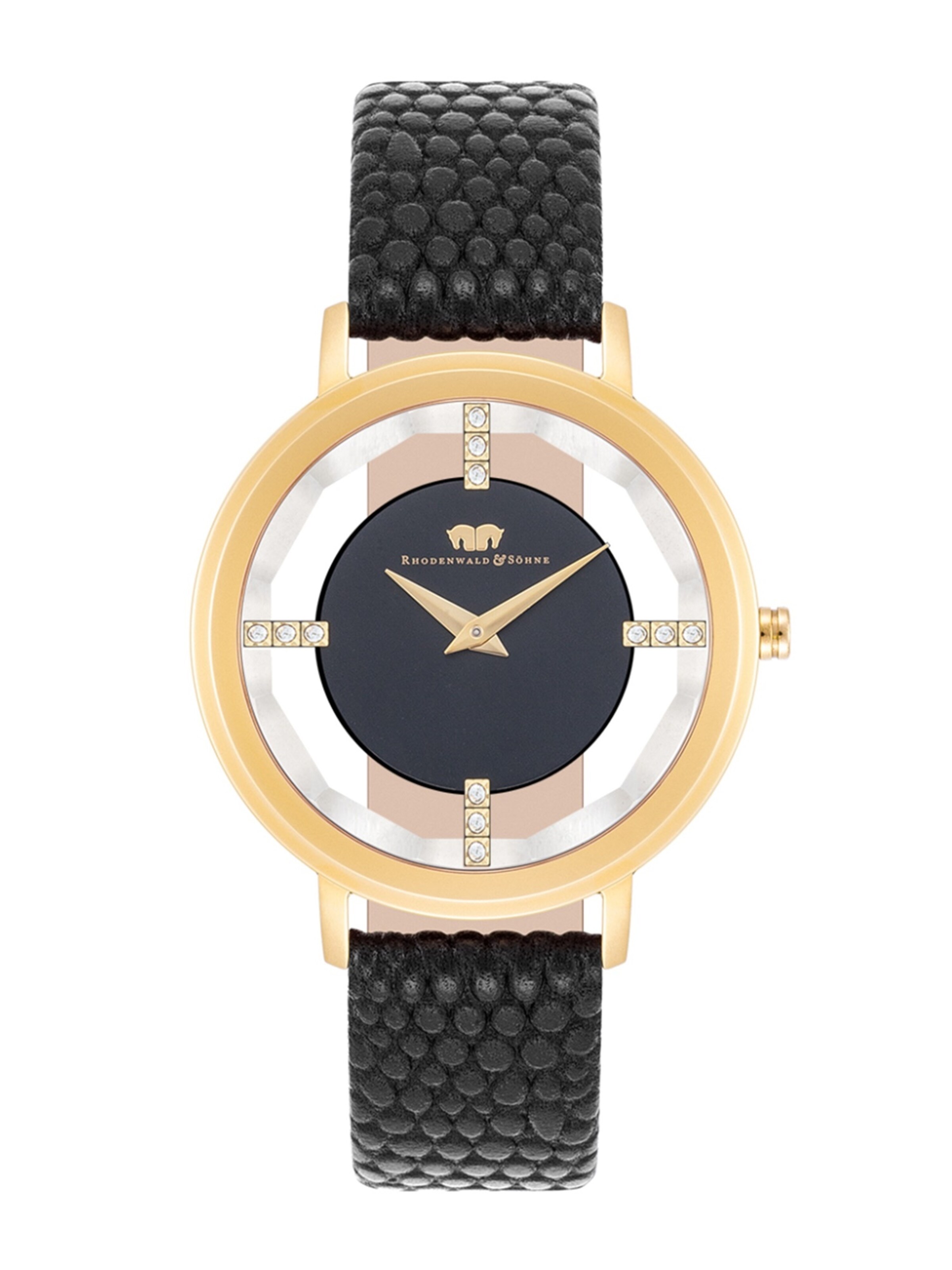 Montre à affichage analogique Rhodenwald & Söhne en noir : devant
