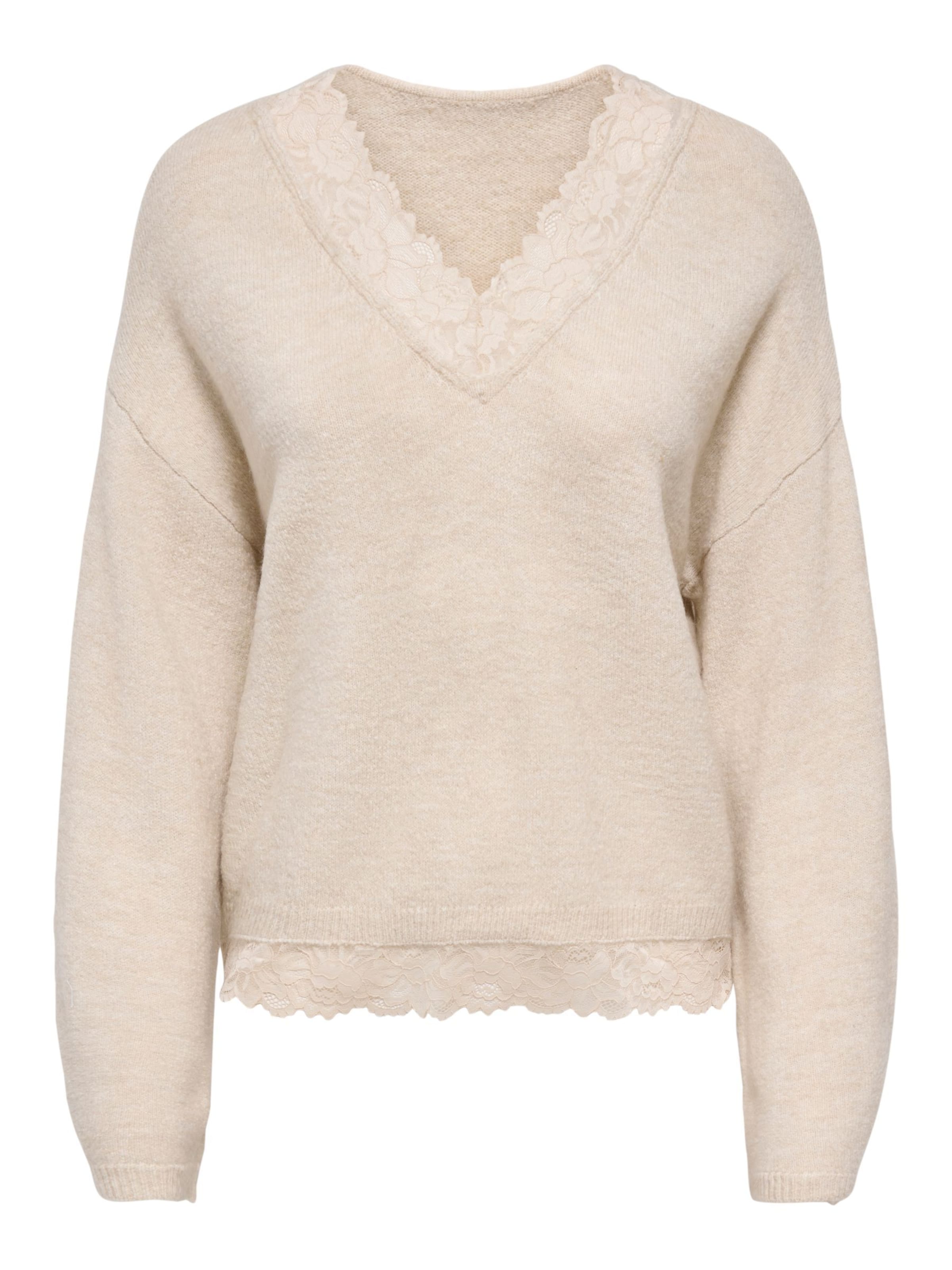 ONLY Sweater 'ONLCLOVER' in Beige: front