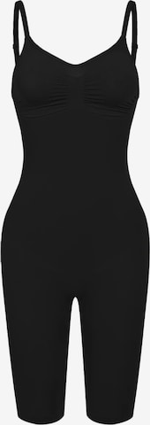 cfab (formerly creamy fabrics) Shapingbody 'Bodysuit Sculpting Shapewear mit Shorts' in Zwart: voorkant