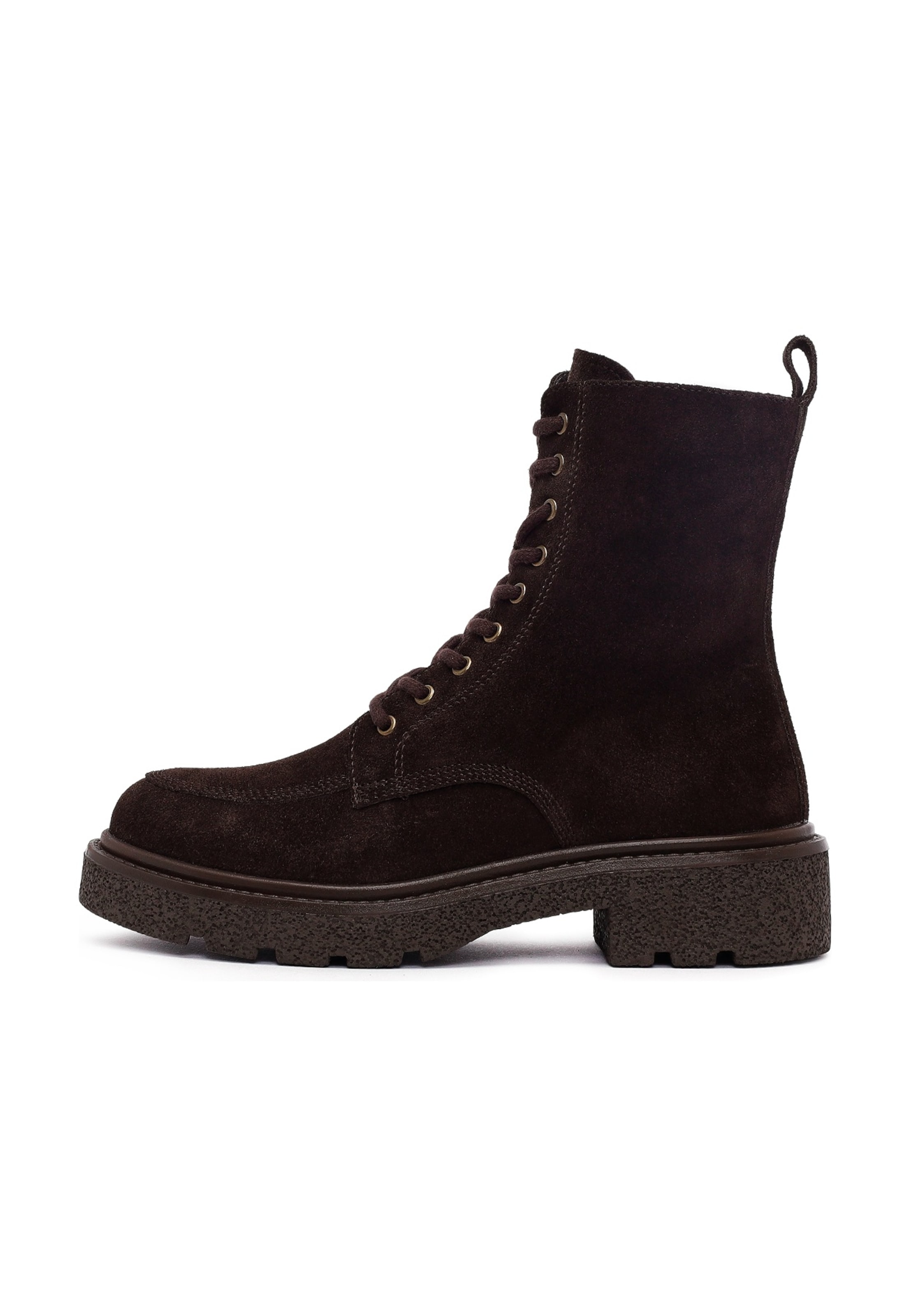 Derimod - Botines con cordones en marrón: frente