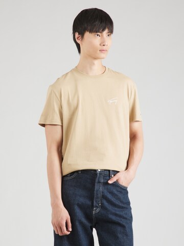 Tommy Jeans Tričko – béžová: přední strana