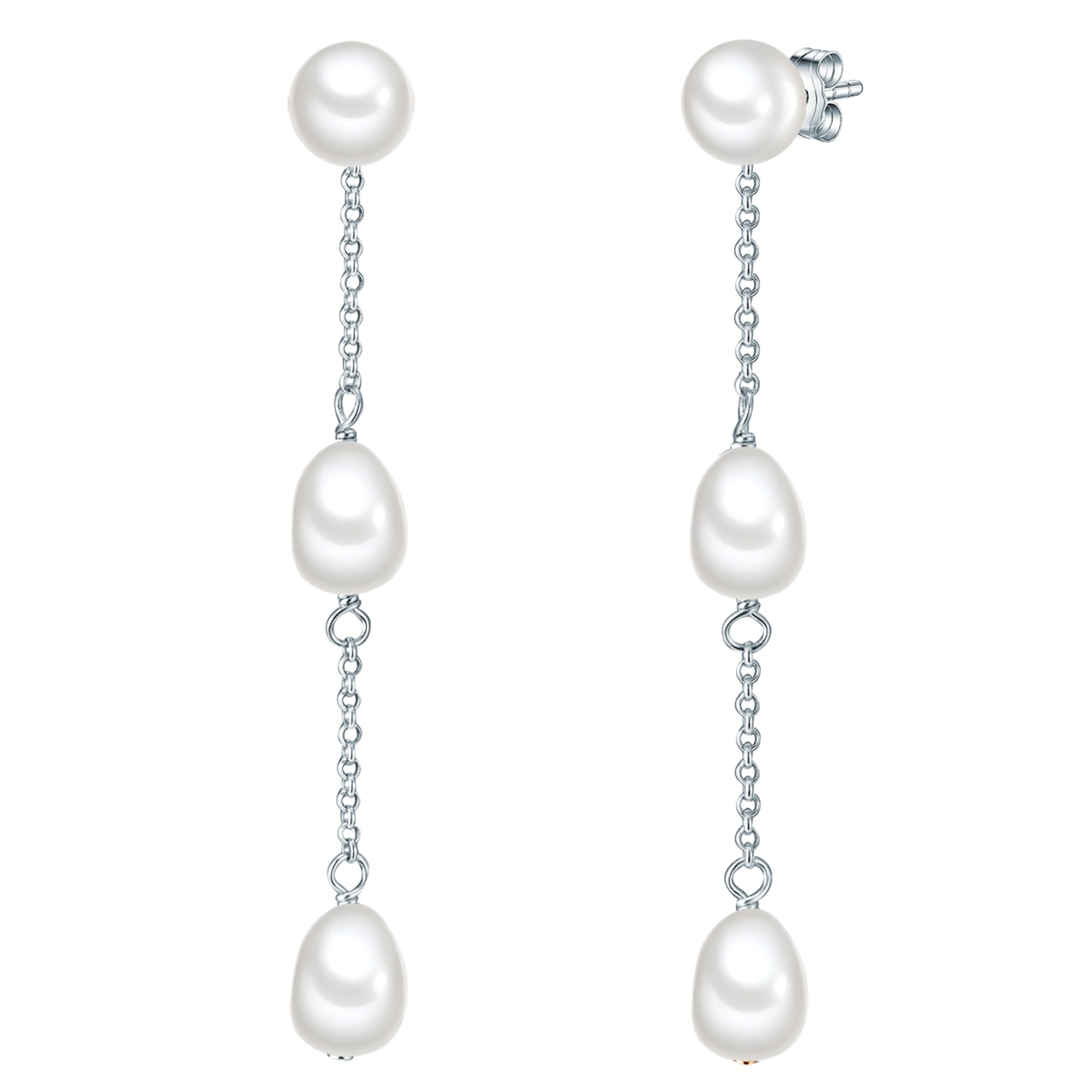 Valero Pearls Örhängen i silver / pärlvit, Produktvy