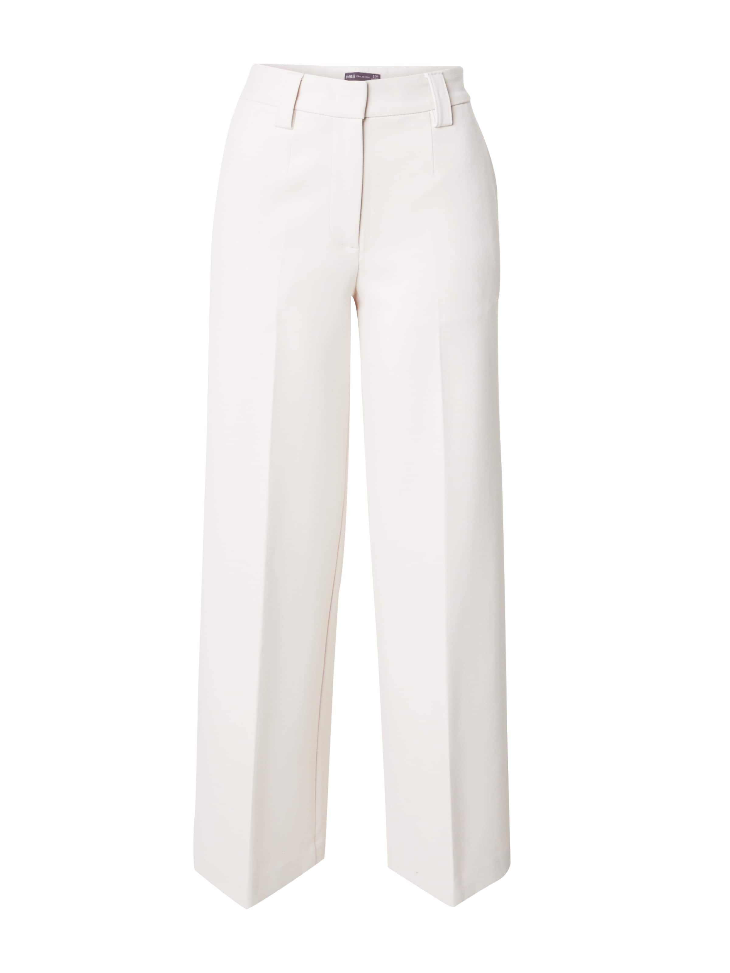 Wide leg Pantaloni con piega frontale 'Frankie' di Marks & Spencer in beige: frontale