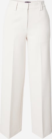 Marks & Spencer - Pierna ancha Pantalón de pinzas 'Frankie' en beige: frente