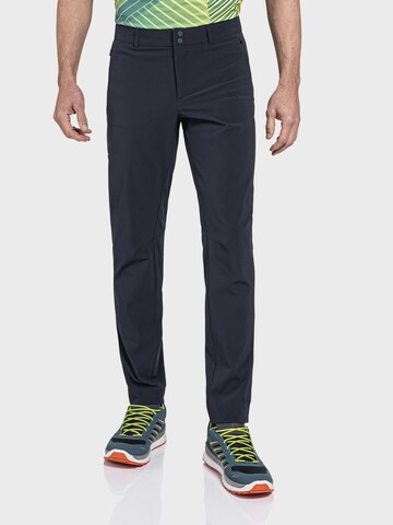 Schöffel Regular Outdoor trousers 'Hestad' in Blue: front