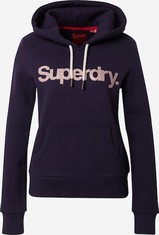 Sweat-shirt Superdry en bleu : devant