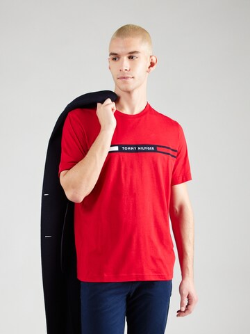 TOMMY HILFIGER Tričko – červená: přední strana