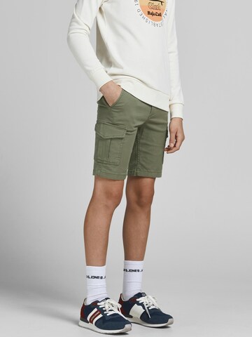 Jack & Jones Junior Regular Pants 'Joe' in Green: front