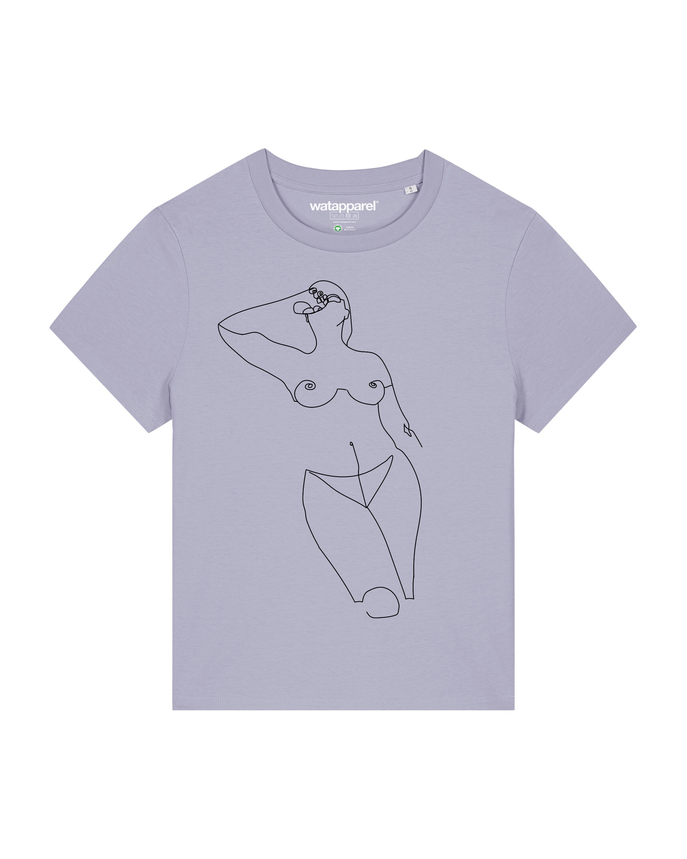 Maglietta 'Eine Frau' di Watapparel in lilla: frontale