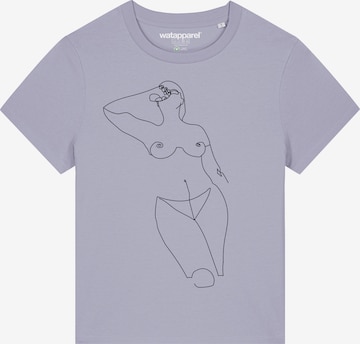 Watapparel Shirt 'Eine Frau' in Purple: front